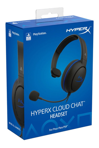 Audífono Gamer Hyperx Cloud Chat Negro Y Azul