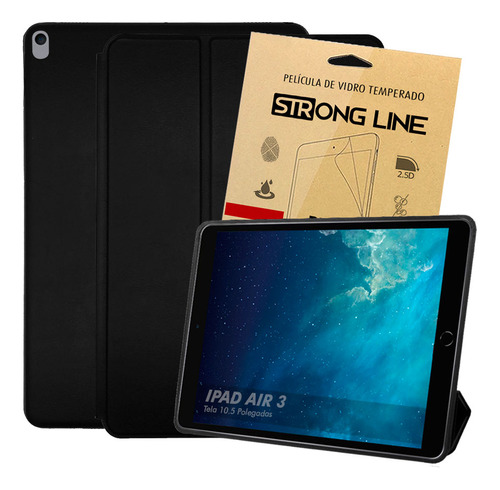 Capinha Para iPad Air 3 2019 Smart Antiqueda Leve + Pelicula