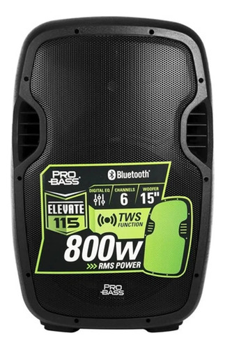 Caixa Ativa Pro Bass 15 Elevate 115 800w Bt/usb/frete Barato