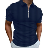 Men's Zipper Stripe Polo For 2022