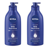 2 Litros Crema Corporal Nivea Milk Nutritiva Piel Extra Seca