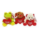 Peluche Animal Con Corazon 12 Cm Phi Phi Toys