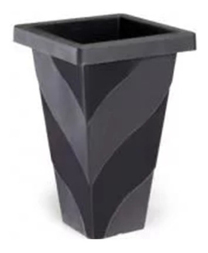 9 Vaso Grande Planta Coluna Quadrado 28,8 Lts Preto 