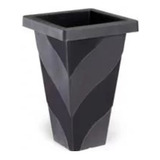 9 Vaso Grande Planta Coluna Quadrado 28,8 Lts Preto 