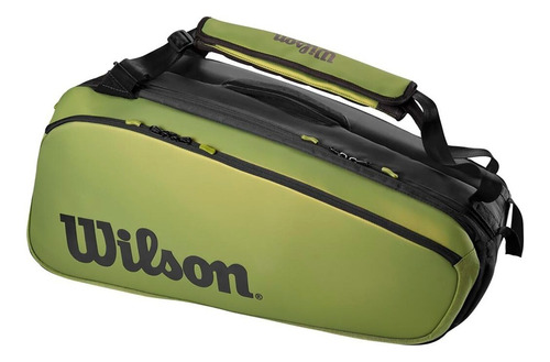 Bolso Morral Raquetero Thermobag Tenis Wilson Super Tour 9pk Color Verde