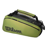 Bolso Morral Raquetero Thermobag Tenis Wilson Super Tour 9pk Color Verde