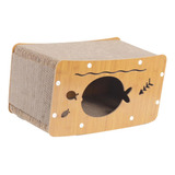 Caja De Rascadores Corrugados Para Gatos, Casa De Cartón, S