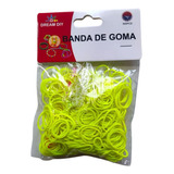 600 Bandas De Goma Elásticas Para Manualidades Amarillo Neón