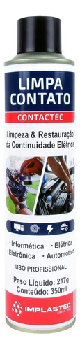 Limpa Contato Eletrico Eletrônicos Contactec 350ml Implastec