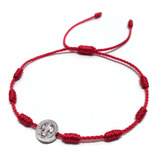 Pulsera Manilla Hilo Rojo 7 Nudos San Benito