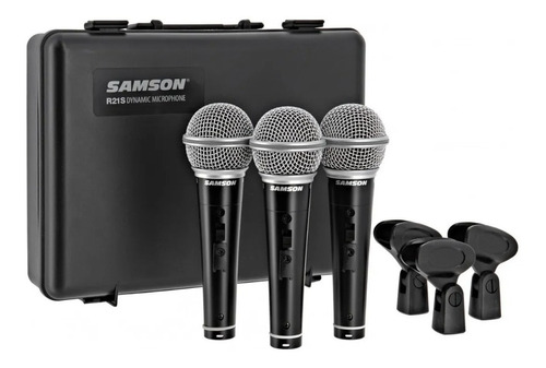 Set De Microfonos X3 Samson R21s Dinamico Palermo