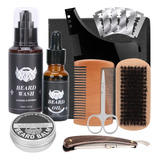 Kit Barba Cuidado Para Hombres, Herramientas De Aseo 10pcs