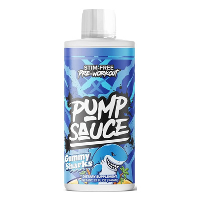 Pump Sauce Liquid Pre Workout Stim Free Gummy Shark 32servs | Envío gratis