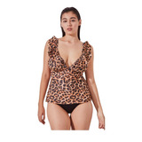 Bikini Tankini C/ Volados Sweet Lady Linea Lisos Art 787-23