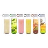 Botellas De Vidrio , De 18 Oz, Con Tapas Multicolores Con As