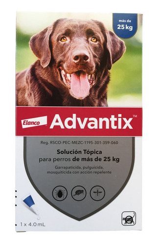 Advantix Pipeta Antipulgas Y Garrapatas Para Perros 25-40kg