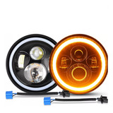 2*par 7'' Faros H4 Led Ojo De Ángel Para Wrangler Jeep Vocho