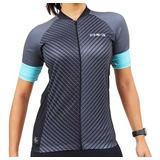 Camisa De Ciclismo Dx-3 Feminina Fusion Uv 50+ -chumbo