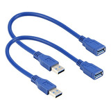 Riitop Cable De Extensión Corto Usb 3.0 Tipo A Macho A Hembr