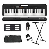 Kit Teclado Casio Casiotone Ct-s200 61 Teclas Preto