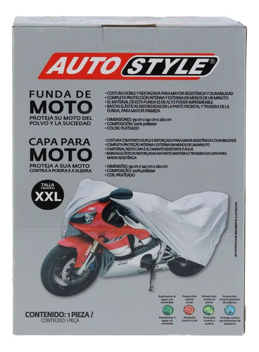 Forro Moto O Bicicleta  Xxl 260x99x140 Cm Autostyle