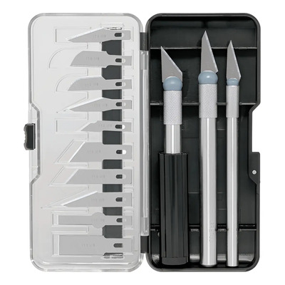 Kit De Navajas Con 13 Cuchillas En Estuche Pretul 22409