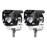 Par Faros De Lupa 60w Luz Spot Doble Color Para Auto Moto