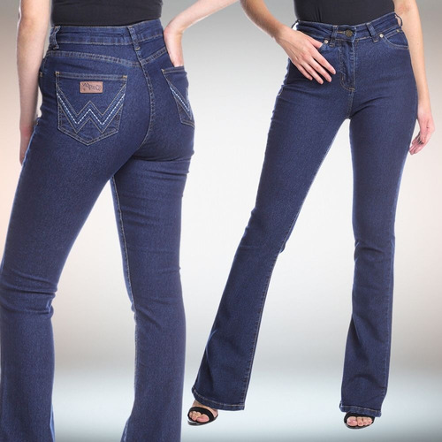 Calça Wrangler Original Com Bordado No Bolso Para Cowgirl 