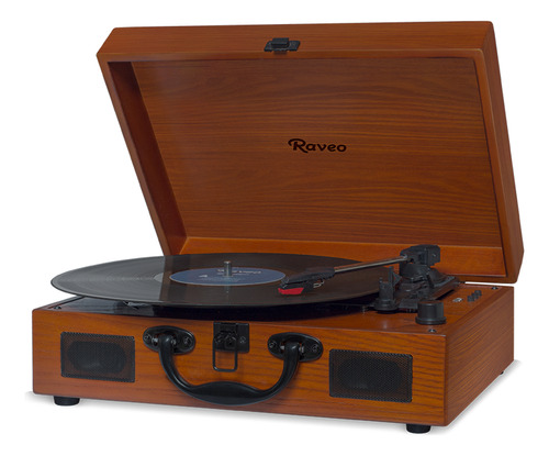 Vitrola Raveo Sonetto Chrome Retrô Toca Discos Vinil Wood