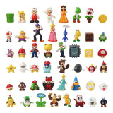 48pcs/set Super Mario Bros Mini Acción Figura Modelo Juguete