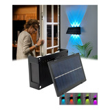 Lámpara Solar De Pared Rgb Para Exteriores Con 180 Lm