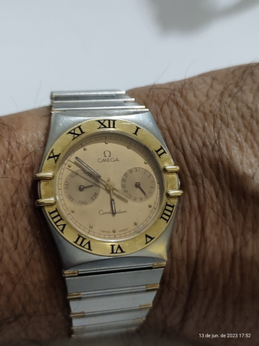 Relógio Omega Constellecion Aço E Ouro 18k 33mm