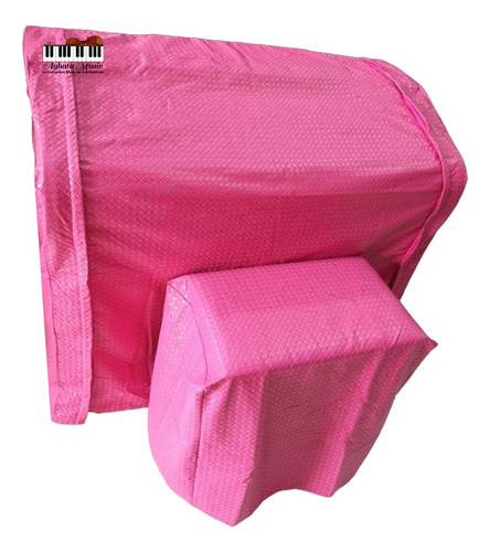 Capa Para Órgão Eletrônico Rosa Pink Corino Sintético 