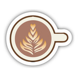 Placa Quadro Xícara Café Latte Art - Decoração Cafeteria