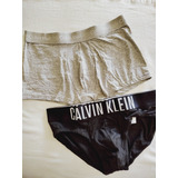 Boxer + Slip Calvin Klein Pack Por 2 Unidades. Talle L 