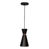 Candil Lámpara Colgante Negro Cónica 14cm Interior Maxxi