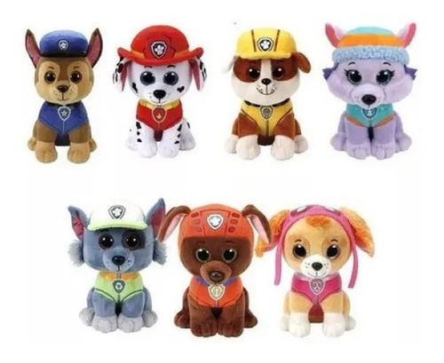 2 Peluches Jueguete Regalo Patrulla Canina Beanie Beanie Beb