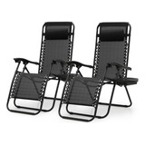 Monibloom 2 Pack Patio Silla De Gravedad Cero Sillas Reclina