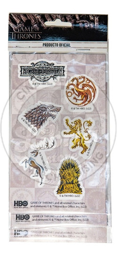 Plancha De Stickers De Game Of Thrones Licencia Oficial Got