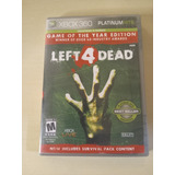 Left4dead Xbox 360/0ne Game Of The Year Edition