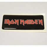 Adesivo Resinado Bandas Iron Maiden 9x3,5 Cm