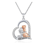 Collar Colgante Plata 925 Ley Amor Mascota Perro Mujer