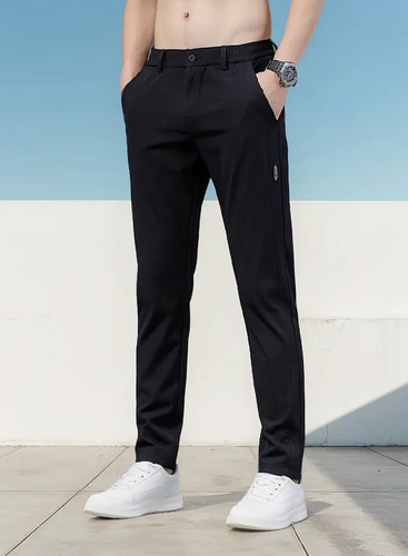 Pantalones Casuales De Seda De Hielo Para Hombres