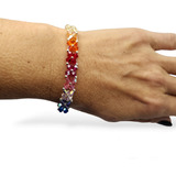 Pulsera Cristal Swarovski Elements Multicolor Ab Plata 925