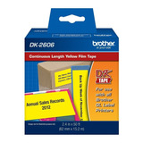 Cinta Dk2606 Brother Continua Plastica Amarilla 62mm