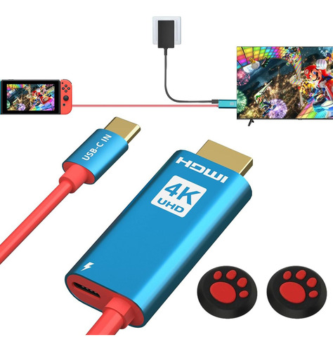 Cable Adaptador Tipo C A Hdmi Para Tv Nintendo Switch & Oled