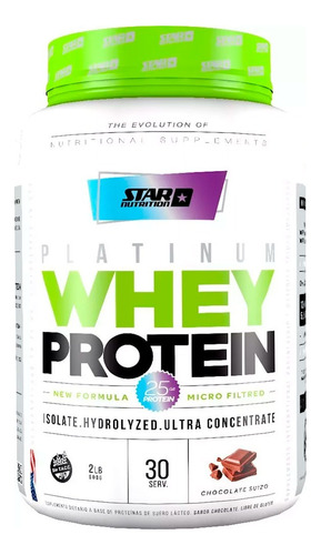 Platinum Whey Protein Proteinas Pote 2 Lb Star Nutrition