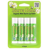 Sierra Bees Organic Bálsamo Para Labios Mint Burst 4 Paquete