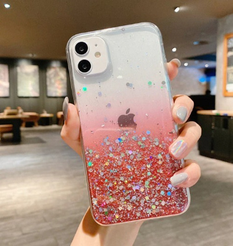 Funda De Teléfono Con Purpurina Transparente Para iPhone 11