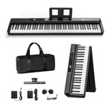 Piano Digital Plegable 88 Teclas, Bluetooth Midi, Portátil S